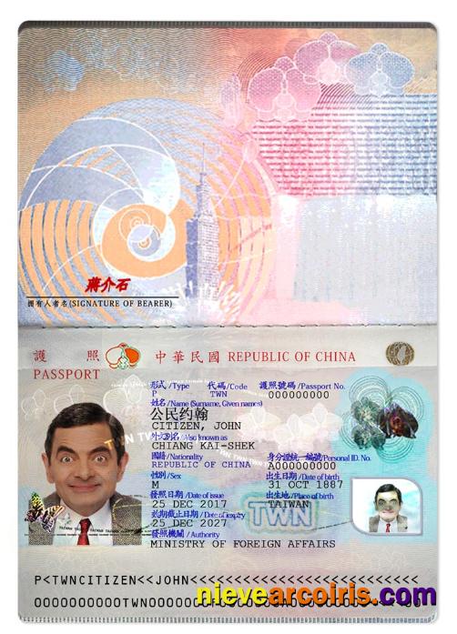 Taiwan passport version 2
